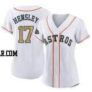 David Hensley Women's Houston Astros Gold Authentic White 2023 Collection Jersey