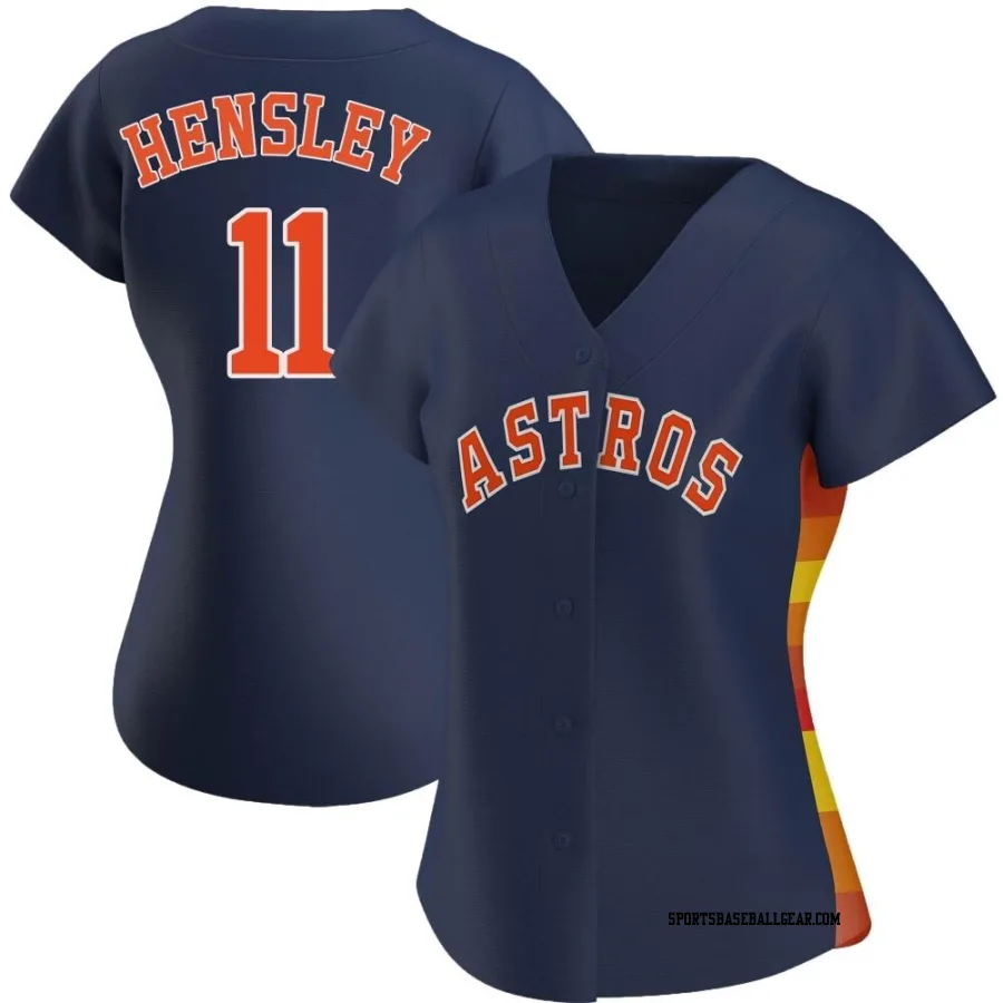 David Hensley Women's Houston Astros Navy Authentic Alternate Jersey