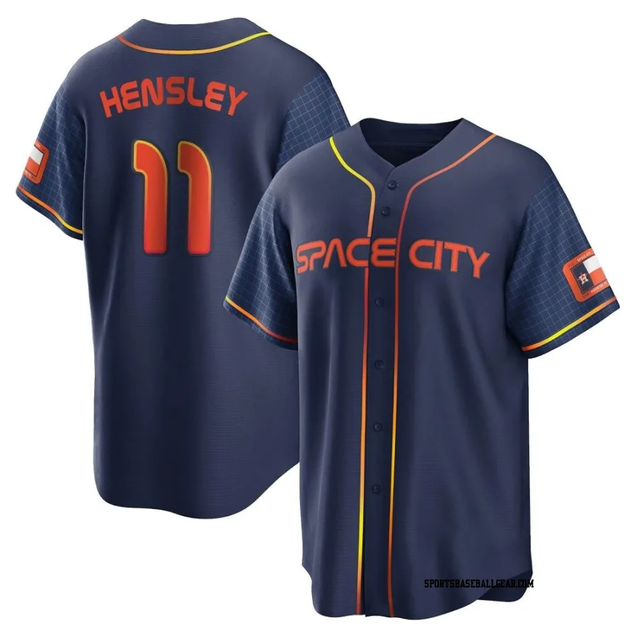 David Hensley Youth Houston Astros Navy Replica 2022 City Connect Jersey