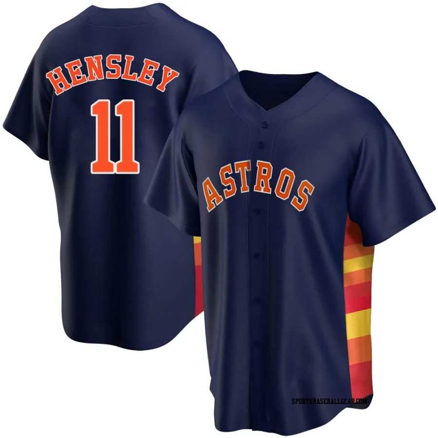 David Hensley Youth Houston Astros Navy Replica Alternate Jersey