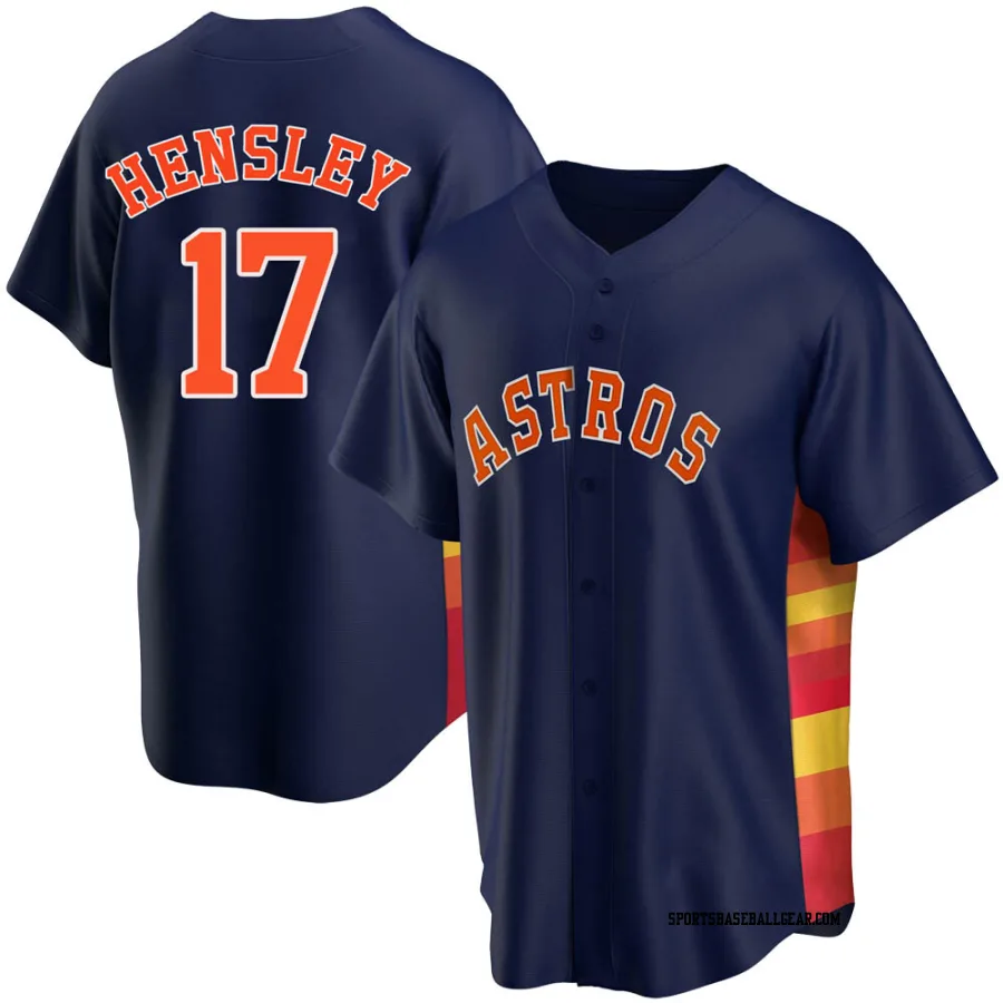 David Hensley Youth Houston Astros Navy Replica Alternate Jersey