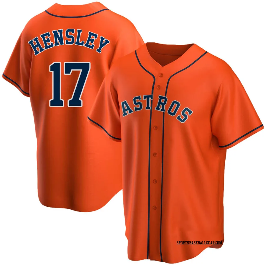 David Hensley Youth Houston Astros Orange Replica Alternate Jersey