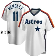 David Hensley Youth Houston Astros White Replica Home Cooperstown Collection Team Jersey