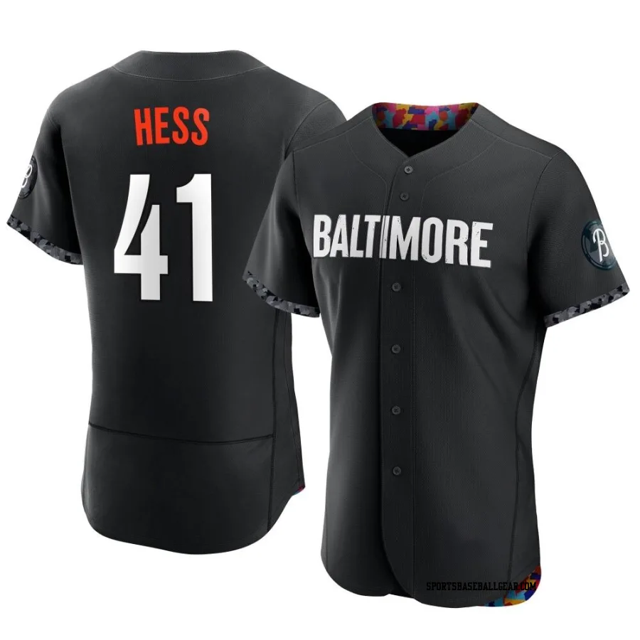 David Hess Men's Baltimore Orioles Black Authentic 2023 City Connect Jersey