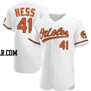 David Hess Men's Baltimore Orioles White Authentic Home Jersey