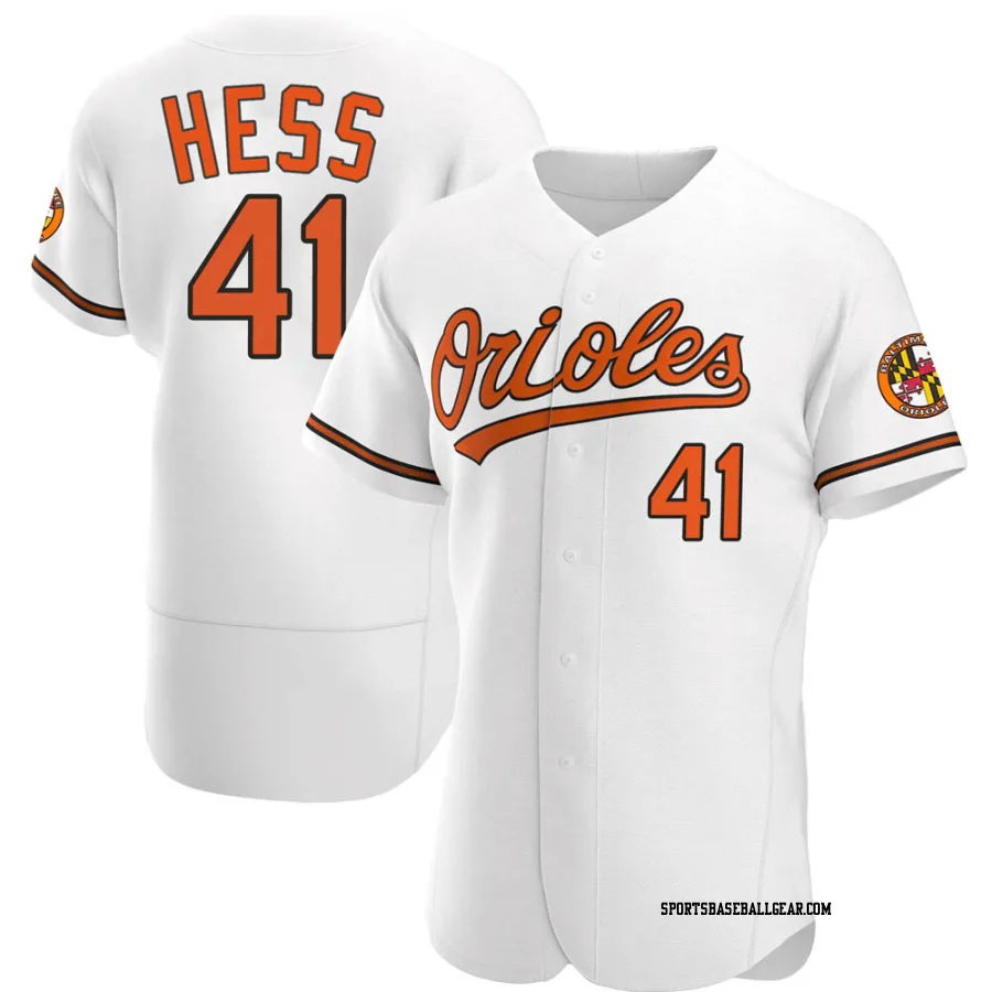 David Hess Men's Baltimore Orioles White Authentic Home Jersey