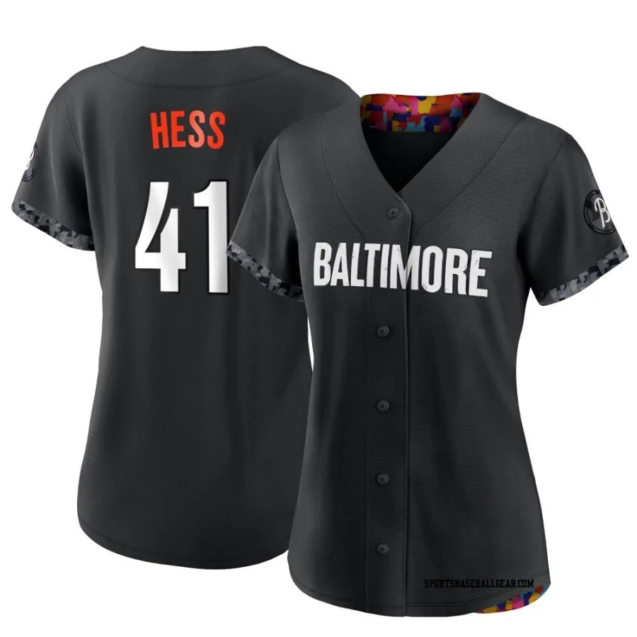 David Hess Women's Baltimore Orioles Black Authentic 2023 City Connect Jersey