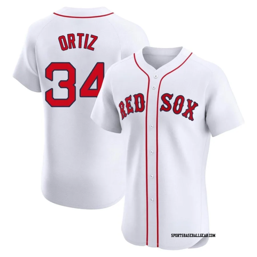 David Ortiz Men's Boston Red Sox White Elite Home Jersey