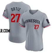 David Ortiz Men's Minnesota Twins Gray Elite Road Jersey