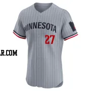 David Ortiz Men's Minnesota Twins Gray Elite Road Jersey