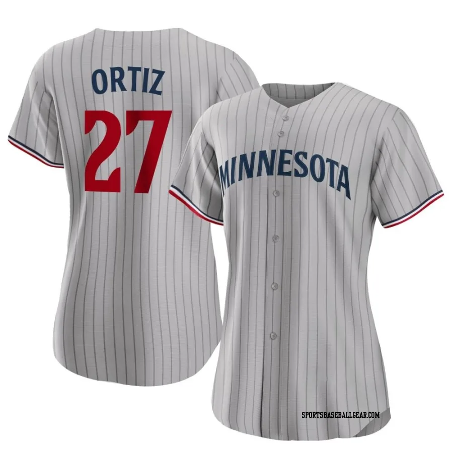 David Ortiz Women's Minnesota Twins Gray Authentic Road Jersey