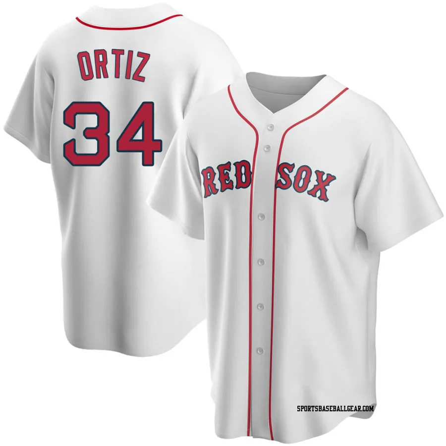 David Ortiz Youth Boston Red Sox White Replica Home Jersey