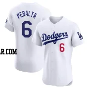 David Peralta Men's Los Angeles Dodgers White Elite Home Jersey