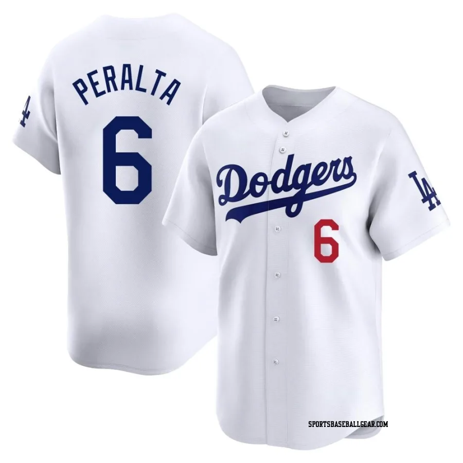 David Peralta Men's Los Angeles Dodgers White Limited Home Jersey