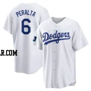 David Peralta Men's Los Angeles Dodgers White Replica 2024 World Tour Seoul Series Home Jersey