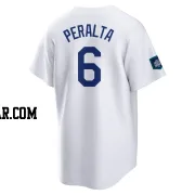 David Peralta Men's Los Angeles Dodgers White Replica 2024 World Tour Seoul Series Home Jersey