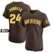 David Peralta Men's San Diego Padres Brown Elite Road Vapor Premier Jersey