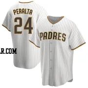 David Peralta Men's San Diego Padres White/Brown Replica Home Jersey