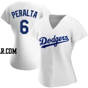 David Peralta Women's Los Angeles Dodgers White Authentic Home Jersey