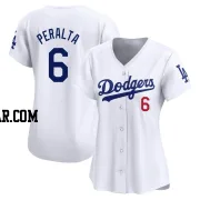 David Peralta Women's Los Angeles Dodgers White Limited Home Jersey