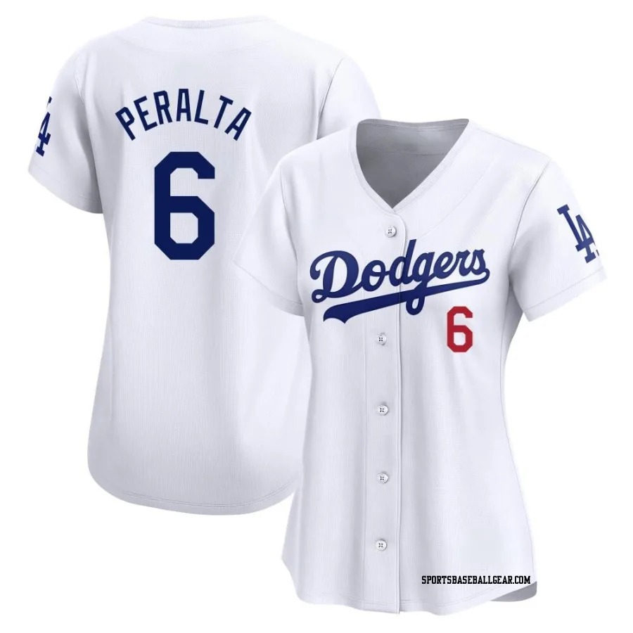 David Peralta Women's Los Angeles Dodgers White Limited Home Jersey