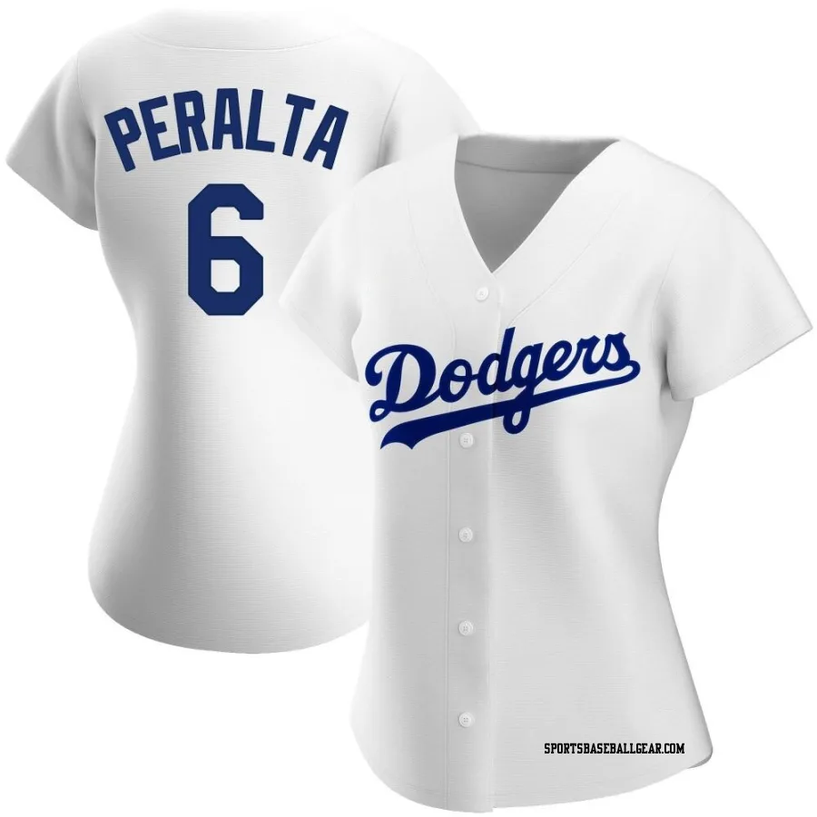 David Peralta Women's Los Angeles Dodgers White Replica Home Jersey