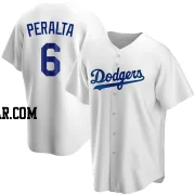 David Peralta Youth Los Angeles Dodgers White Replica Home Jersey