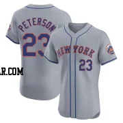 David Peterson Men's New York Mets Gray Elite Road Jersey