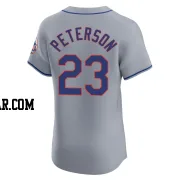 David Peterson Men's New York Mets Gray Elite Road Jersey