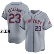 David Peterson Men's New York Mets Gray Limited Away Jersey