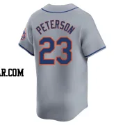 David Peterson Men's New York Mets Gray Limited Away Jersey