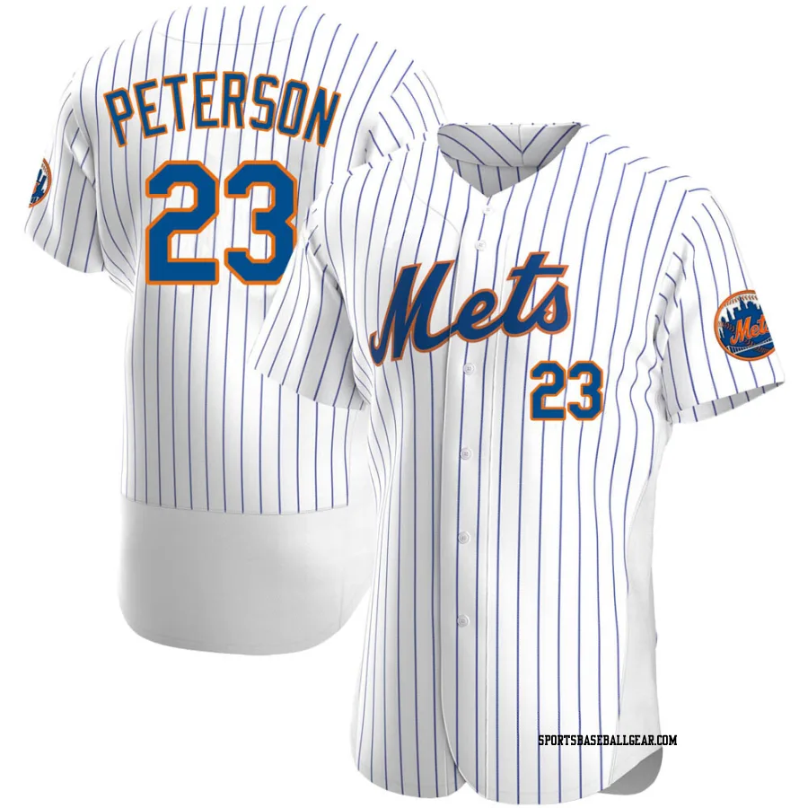 David Peterson Men's New York Mets White Authentic Home Jersey