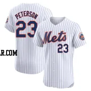 David Peterson Men's New York Mets White Elite Home Jersey