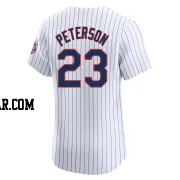 David Peterson Men's New York Mets White Elite Home Jersey