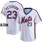 David Peterson Men's New York Mets White Limited Cooperstown Collection Jersey