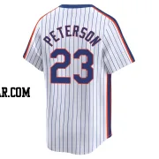 David Peterson Men's New York Mets White Limited Cooperstown Collection Jersey