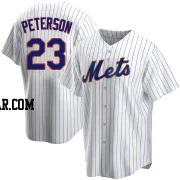 David Peterson Men's New York Mets White Replica Home Jersey