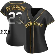 David Peterson Women's New York Mets Black Golden Replica Alternate Jersey