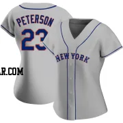 David Peterson Women's New York Mets Gray Authentic Road Jersey