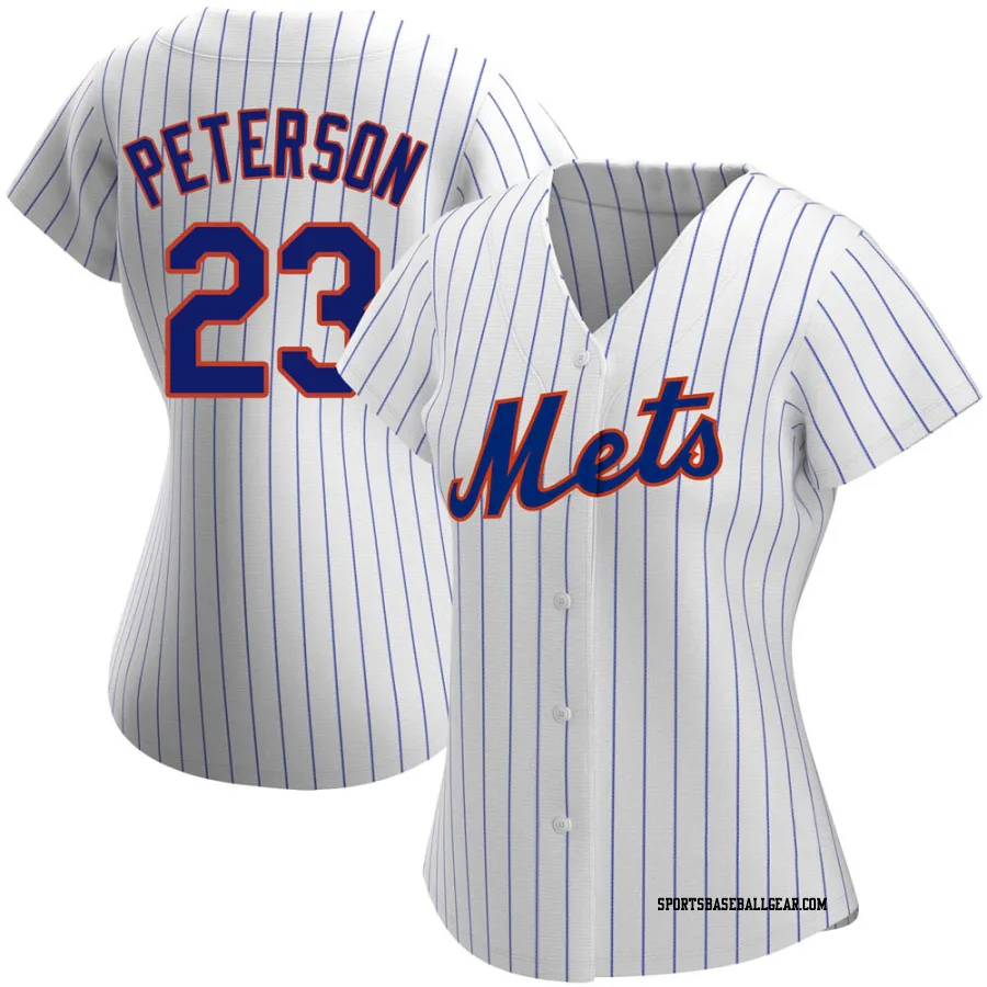 David Peterson Women's New York Mets White Authentic Home Jersey