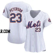 David Peterson Women's New York Mets White Limited Home Jersey