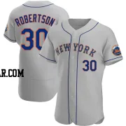 David Robertson Men's New York Mets Gray Authentic Road Jersey