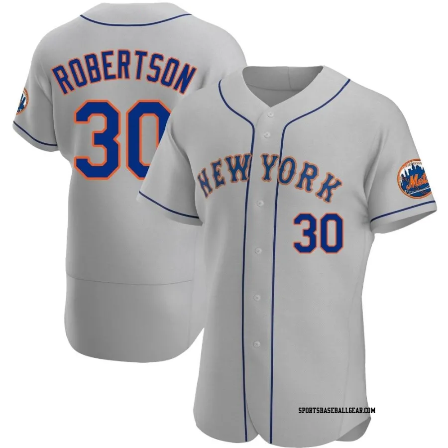 David Robertson Men's New York Mets Gray Authentic Road Jersey