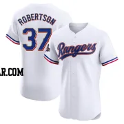 David Robertson Men's Texas Rangers Gold Elite White 2024 Collection Jersey