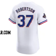 David Robertson Men's Texas Rangers Gold Elite White 2024 Collection Jersey