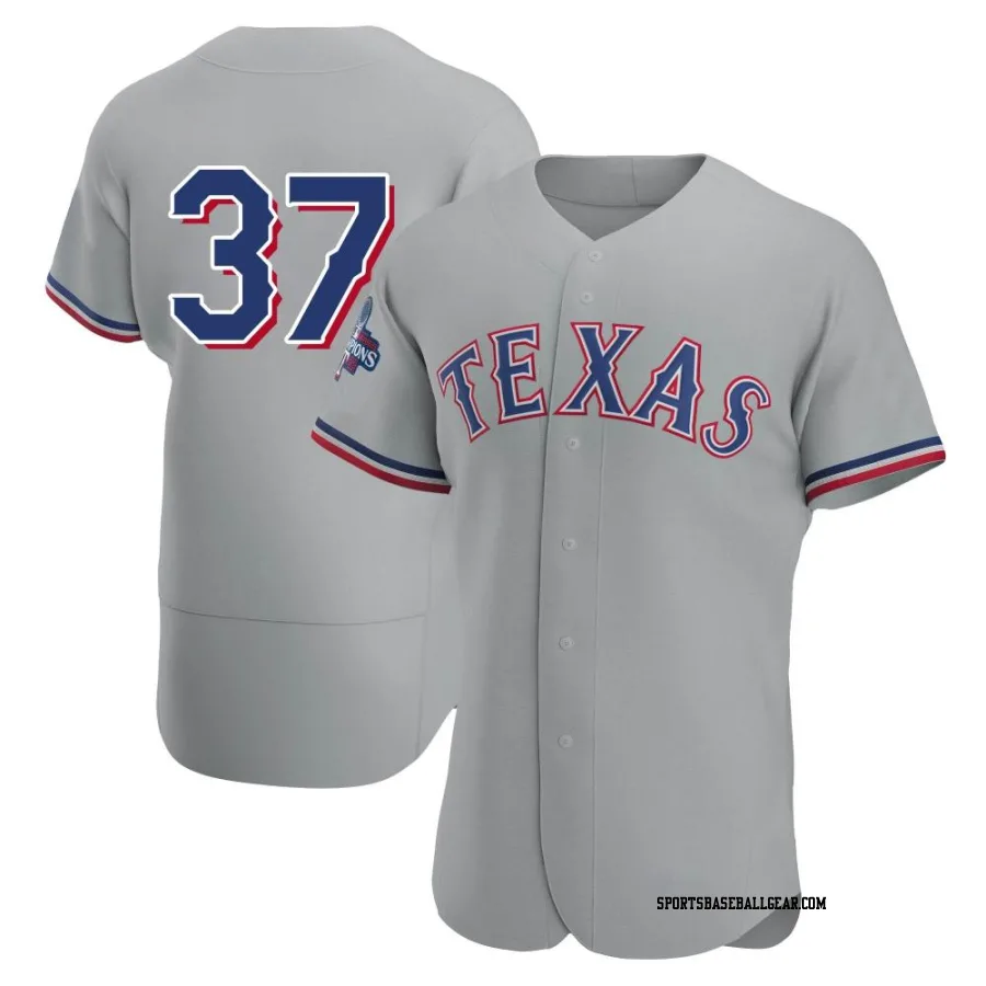 David Robertson Men's Texas Rangers Gray Authentic Road 2023 World Series Champions Jersey