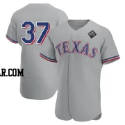 David Robertson Men's Texas Rangers Gray Authentic Road 2023 World Series Jersey