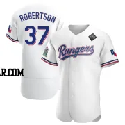 David Robertson Men's Texas Rangers White Authentic Home 2023 World Series Jersey