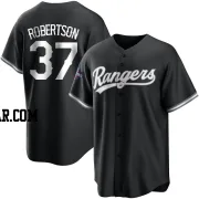 David Robertson Men's Texas Rangers White Replica Black 2023 World Series Champions Jersey