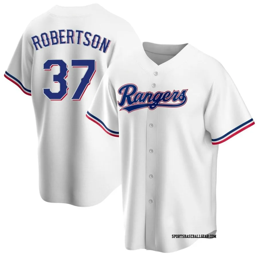 David Robertson Men's Texas Rangers White Replica Home Jersey